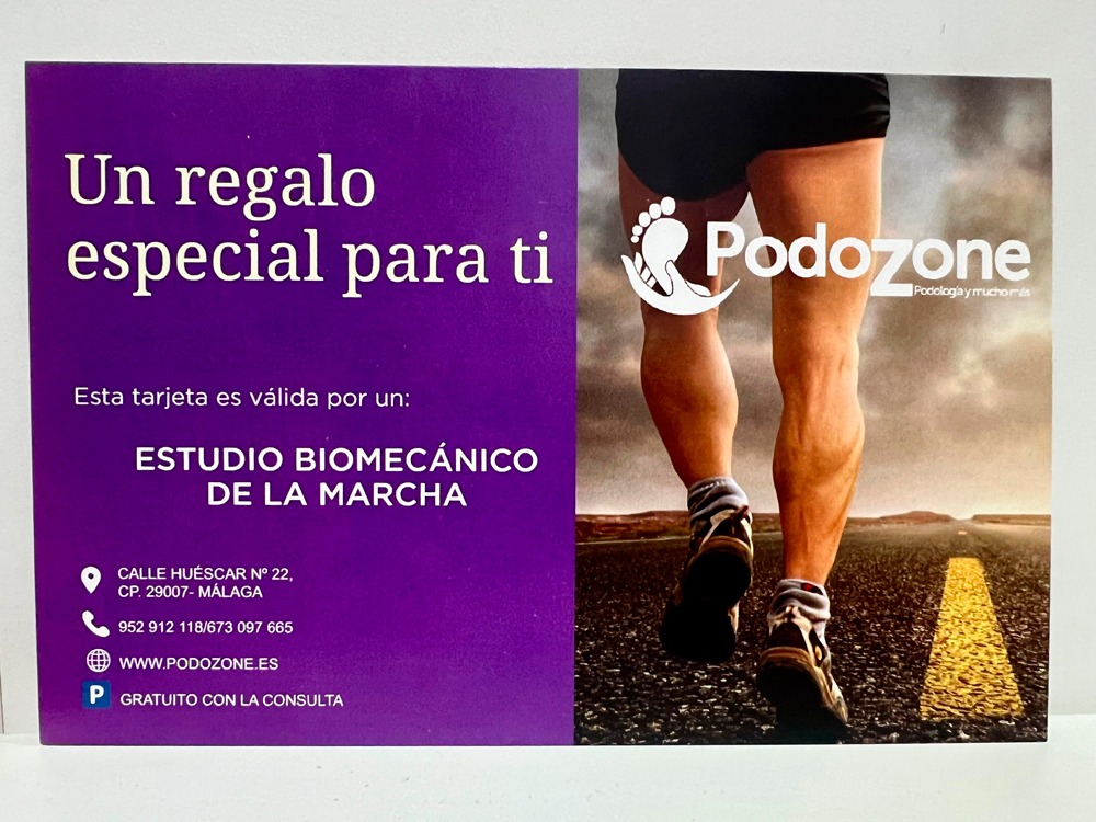 Tarjeta regalo: Podozone: Estudio biomecánico de la marcha