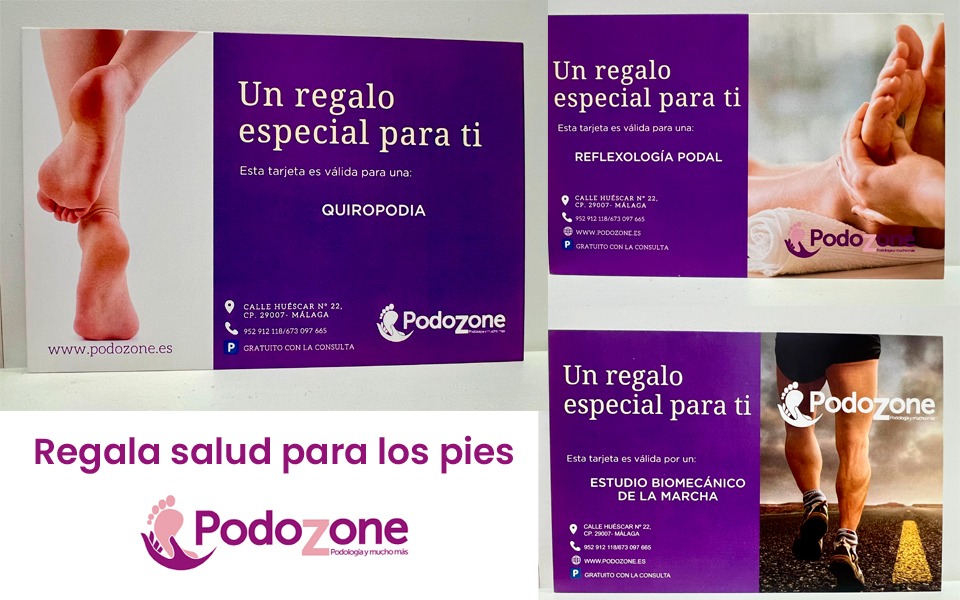 Tarjetas regalo Podozone: Quiropodia, Estudio de la Marcha o Reflexología podal